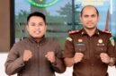 Pemred Klik Madura, Prengki Wirananda foto bersama Teuku Rahmatsyah saat menjabat Kajari Pamekasan. (DOK. PRIBADI)