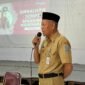 Kepala SMAN 1 Pamekasan, Ali Umar Arhab menyampaikan sambutan saat pembukaan BTS. (YUSRIL RAHMAN SYAKUR / KLIKMADURA)