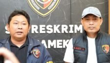 Kasat Reskrim Polres Pamekasan, AKP Yoyok Hardianto saat menyampaikan keterangan pers. (DOK. KLIKMADURA)