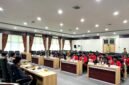 Sejumlah aktivis DPC GMNI Pamekasan saat audiensi terkait kepesertaan BPJS yang dinonaktifkan. (MOH. IQBALUL KHAVEI MZ / KLIKMADURA)