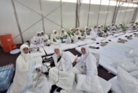 Momen jamaah haji Indonesia tahun 2019 di padang Arafah. (DOK. SARI PURWATI)