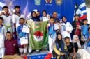 Puluhan atlet taekwondo Kodim Bangkalan foto bersama usai mendapatkan medali. (ISTIMEWA)