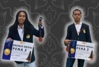 Mahasiswa Teknik Elektro UTM foto bersama usai mendapat bronze medal di Udayana, Bali. (ISTIMEWA)