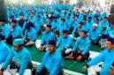Jamaah Al-Hilal berada di Masjid Asy-Syuhada saat pelepasan jamaah haji tahun 2026. (ISTIMEWA)