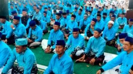 Jamaah Al-Hilal berada di Masjid Asy-Syuhada saat pelepasan jamaah haji tahun 2026. (ISTIMEWA)