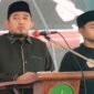 Bupati Sumenep Achmad Fauzi Wongsojudo menyampaikan sambutan pada kegiatan Pelantikan PCNU Sumenep. (KLIKMADURA)