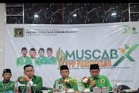 Suasana MuscabX DPC PPP Pamekasan yang digelar di Hotel Cahaya Berlian, Senin (5/5/2026).