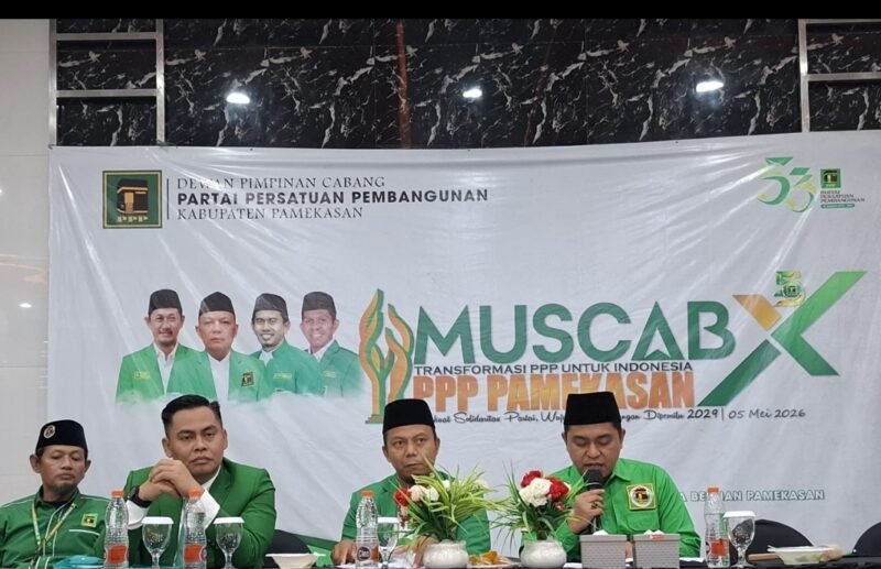 Suasana MuscabX DPC PPP Pamekasan yang digelar di Hotel Cahaya Berlian, Senin (5/5/2026).