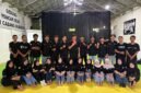 Anggota UKM PSHT Komisariat UTM foto bersama usai mengikuti pelatihan. (KLIKMADURA)