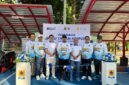 Bupati Sumennep, Achmad Fauzi Wongsojudo bersama jajaran manajemen PLN UID Jawa Timur dan manajemen PLN UP3 Madura, saat peresmian SPKLU di taman adipura, Minggu (21/6/2026).