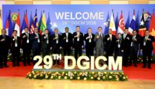 Para delegasi negara ASEAN foto bersama usai melaksanakan forum The 29th ASEAN Directors-General of Immigration Departments and Heads of Consular Affairs Divisions of the Ministries of Foreign Affairs (DGICM) di Kamboja. (ISTIMEWA)