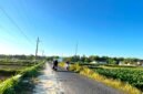 Pengendara melintas di Jalan Raya Plakpak, Desa Plakpak, Kecamatan Pegantenan, Pamekasan (LAILIYATUN NURIYAH/KLIK MADURA).  