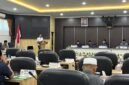 Sekretaris Fraksi Gelora Perjuangan, Nadi Mulyadi saat menyampaikan PU Fraksi dalam rapat Paripurna. (MOH. IQBALUL KHAVEI MZ / KLIKMADURA)