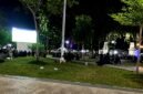 Suasana nobar piala dunia di Alun-alun Kabupaten Sampang. (KLIKMADURA)