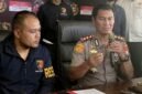 Kapolres Sampang AKBP Hartono didampingi Kasatreskrim IPTU Nur Fajri saat pres rilis terkait kasus dugaan pencabulan. (KLIKMADURA)