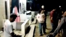 Suasana penggerebekan di rumah kos tepatnya di Jalan Barito, Desa Pandian, Rabu (15/7/2026) malam.