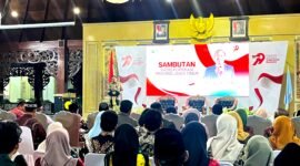 Kepala Dinas Koperasi dan UKM Provinsi Jawa Timur, Dr. Endy Alim Abdi Nusa saat sambutan. (KLIKMADURA)