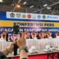 Suasana konfrensi pers penangkapan penyelendupan merkuri cair oleh bea cukai dan kepolisian. (KLIKMADURA)