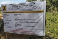 Papan nama Program Percepatan Peningkatan Tata Guna Air Irigasi (P3-TGAI) di Kabupaten Sampang. (KLIKMADURA)