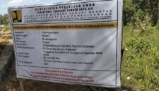 Papan nama Program Percepatan Peningkatan Tata Guna Air Irigasi (P3-TGAI) di Kabupaten Sampang. (KLIKMADURA)