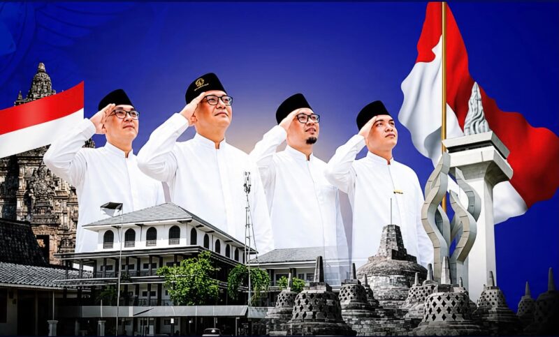 Rektor UIM, Dr. H. Ahmad (Dua dari kiri) bersama wakil rektor. (DOK. KLIKMADURA)