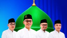 Rektor UIM, Dr. H. Ahmad (Dua dari kiri) bersama wakil rektor. (KLIKMADURA)