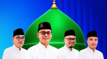Rektor UIM, Dr. H. Ahmad (Dua dari kiri) bersama wakil rektor. (KLIKMADURA)