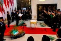 Suasana pelantikan Faisol Ansori sebagai Pj Sekada Kabupaten Sampang. (ALI MUCHTAR / KLIKMADURA)