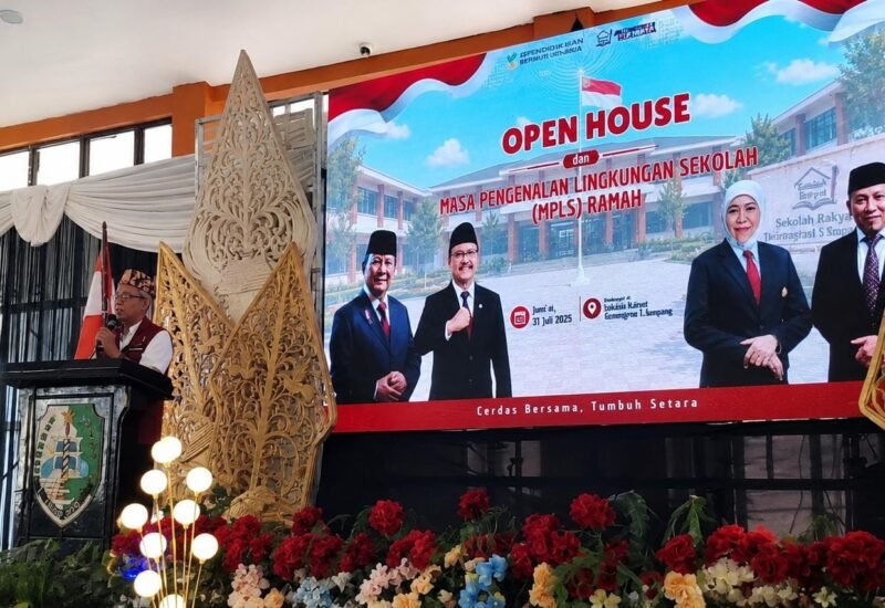 Suasana khidmat open house Sekolah Rakyat Terintegerasi Kabupaten Sampang. (KLIKMADURA)