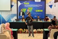 Direktur Vispol Indonesia Misbahul Munir Ali, S.H., M.H., saat memaparkan materi. (KLIKMADURA)
