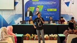 Direktur Vispol Indonesia Misbahul Munir Ali, S.H., M.H., saat memaparkan materi. (KLIKMADURA)