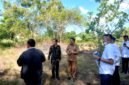 Tim Pemkab Pamekasan saat survei lahan untuk pembangunan SR permanen beberapa waktu lalu. (ISTIMEWA).  