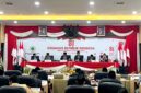 Suasana rapat paripurna DPRD Pamekasan saat dengar pidato kenegaraan presiden Prabowo Subianto dalam rangka hut ke-81 kemerdekaan RI, Jum'at (14/8/2026).