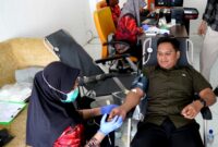 Suasana Donor Darah dan Cek Kesehatan Gratis yang digelar Kantor Imigrasi Kelas II Non TPI Pamekasan. (KLIKMADURA)