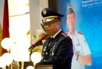 Kalapas Narkotika Kelas IIA Pamekasan Kusnan saat menyampaikan sambutan pada penyerahan SK salinan remisi. (KLIKMADURA)