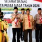 Ketua Kwarran Galis, Moh. Sadili saat memimpin jalannya upacara pembukaan Pesta Siaga Kwarran Galis 2026. (ISTIMEWA)