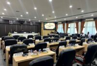 Suasana ruang rapat paripurna DPRD Pamekasan kosong. (MOH. IQBALUL KHAVEI MZ / KLIKMADURA)