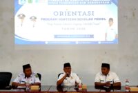 Kadisdikbud Pamekasan Basri Yulianto memimpin rapat pembentukan Rintisan Sekolah Model di Aula Disdikbud Pamekasan. (DISDIKBUD PAMEKASAN FOR KLIK MADURA)