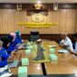 KOPRI PKC PMII Jawa Timur saat melakukan audiensi dengan jajaran Diskominfo Provinsi Jawa Timur di Aula Argopuro Diskominfo Jatim, Rabu (23/9/2026). (ISTIMEWA)