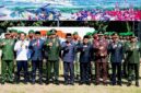 Jajaran Forkopimda foro bersama usai ucapara HUT TNI ke-81 di Lapangan Makodim 0826/Pamekasan, Senin (5/10/2026).