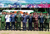 Jajaran Forkopimda foro bersama usai ucapara HUT TNI ke-81 di Lapangan Makodim 0826/Pamekasan, Senin (5/10/2026).