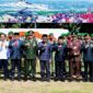 Jajaran Forkopimda foro bersama usai ucapara HUT TNI ke-81 di Lapangan Makodim 0826/Pamekasan, Senin (5/10/2026).