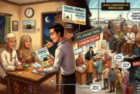 Ilustrasi penipuan umrah. (Meta AI)