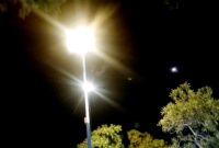 Salah satu lampu penerangan jalan umum (LPJU) di Kabupaten Sampang. (KLIKMADURA)