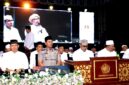Kapolres Sampang AKBP Anang Hardiyanto saat menghadiri doa kebangsaan. (KLIKMADURA)