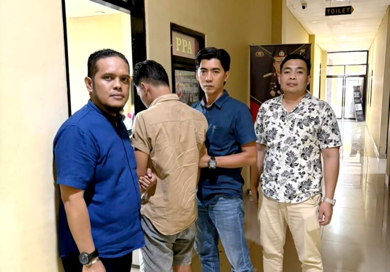 MFH (20), warga Kecamatan Talango digelandang polisi karena terlibat kasus dugaan pencabulan terhadap anak di bawah umur. (HUMAS POLRESTA SUMENEP FOR KLIKMADURA)