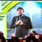 Bupati Sumenep Dr. Achmad Fauzi Wongsojudo menyampaikan sambutan saat haul raja-raja. (KLIKMADURA)