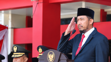 Bupati Sumenep Achmad Fauzi Wongsojudo saat peringatakan Hari Kesaktian Pancasila 2026. (KLIKMADURA)