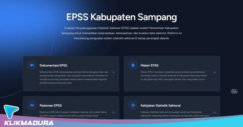 Diskominfo Sampang Luncurkan Aplikasi EPSS, Penilaian Statistik Sektoral Kini Serba Digital
