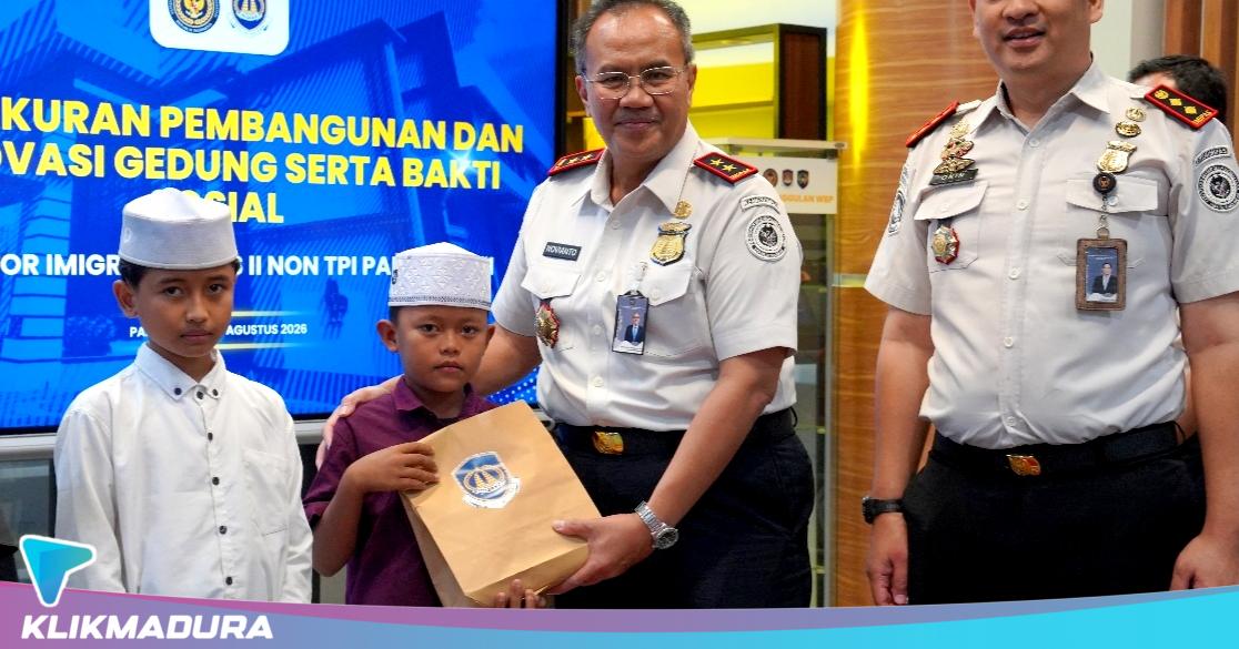 Tasyakuran dan Bakti Sosial, Imigrasi Pamekasan Berbagi Kebahagiaan dengan Anak Yatim